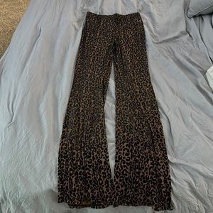 Forever21 Flare cheetah print pants